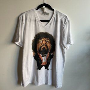 Captain Lou Albano Vintage Graphic Tee on Jersey V-Neck by Bella + Canvas